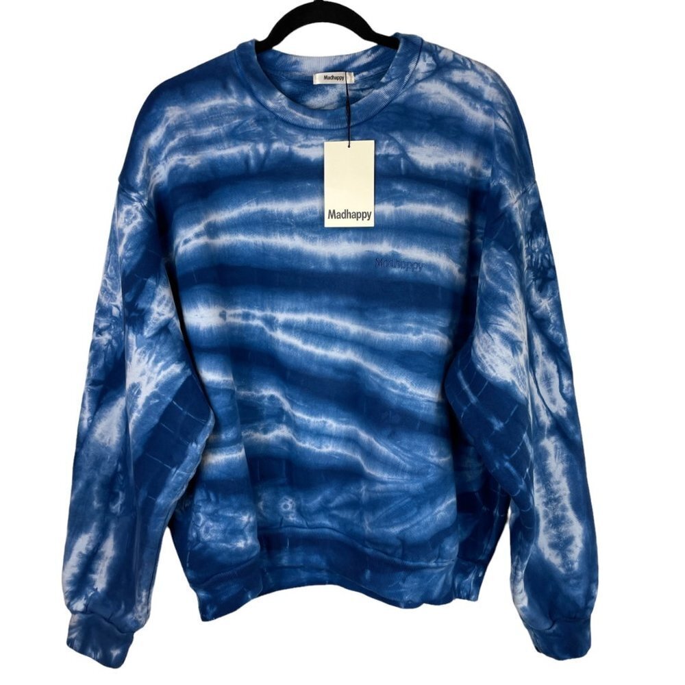 NWT Madhappy Limited Oversized Heritage Crewneck Pullover Oxford Tie Dye M